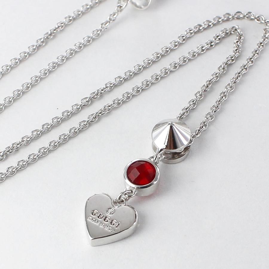 GUCCI（グッチ） ハート ネックレス レッドトパーズ レディース