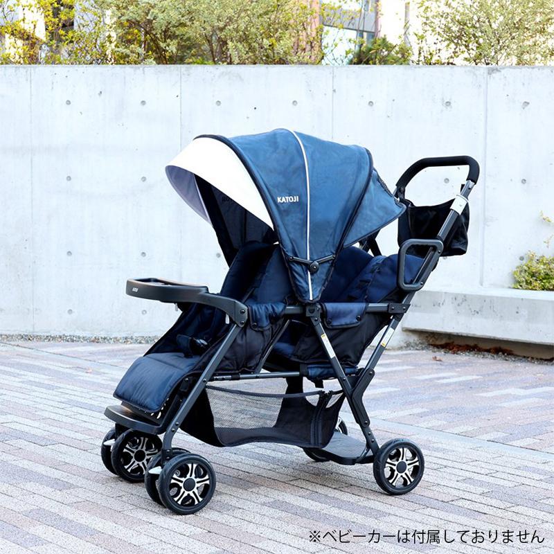 カトージ（KATOJI） ベビーカー 二人でゴー 専用リアシート ネイビー