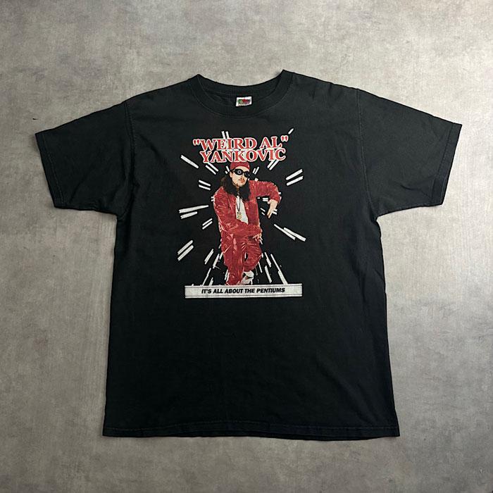 00's AL YANKOVIC Intel Parody T-SHIRT XL/BLACK 2000年代 アル