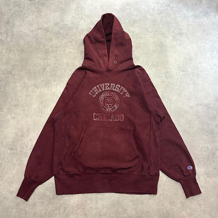 90's Champion Reverse Weave Sweat Hoodie Made in USA L/BURGUNDY 90