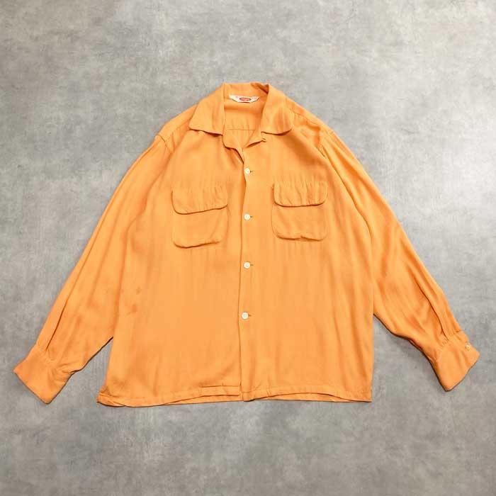 Pilgrim（ピルグリム） 50'S PILGRIM Rayon Open Collar Long Sleeve