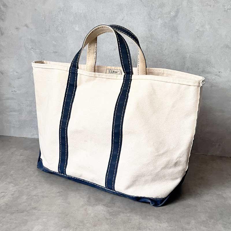 L.L.Bean（エルエルビーン） 80'S L.L.BEAN Tote Bag LARGE WHITE/NAVY