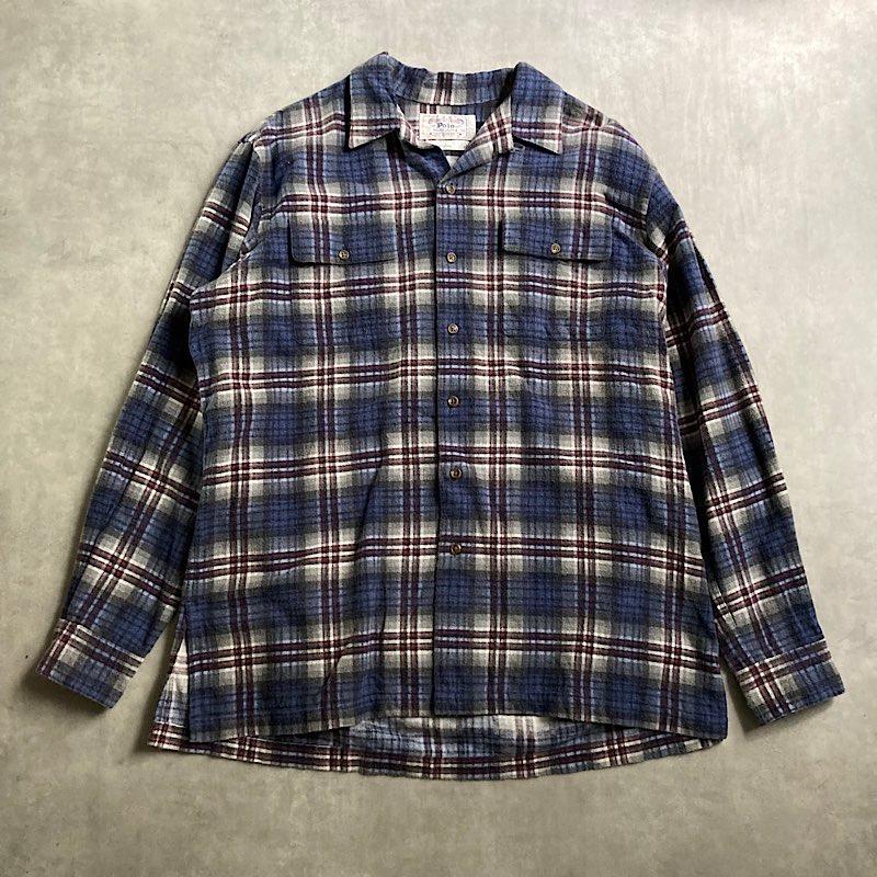 90's Polo Ralph Lauren Open Collar Plaid Print Flannel Shirts
