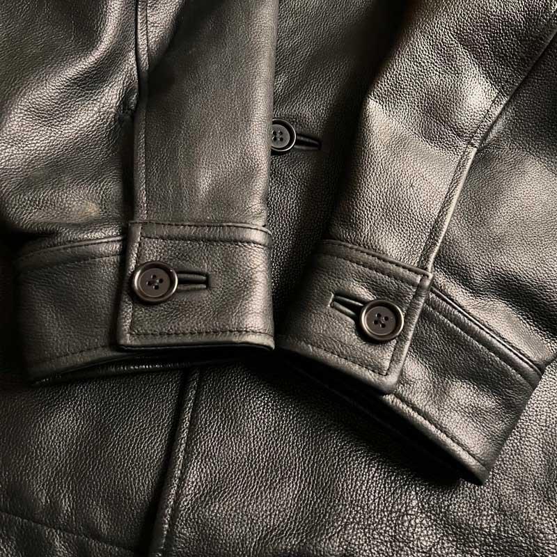 GAP（ギャップ） 90'S GAP Leather Car Coat BLACK/XL 90年代 レザー