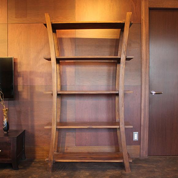 ウッドラック ウォルナットブラウン 天然木 収納 ディスプレイ