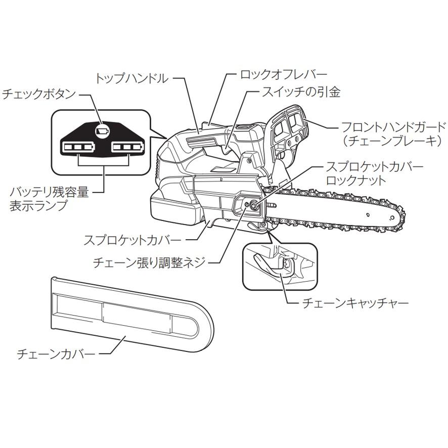マキタ（makita） 充電式チェンソー MUC306DZFR 赤 本体のみ ガイド