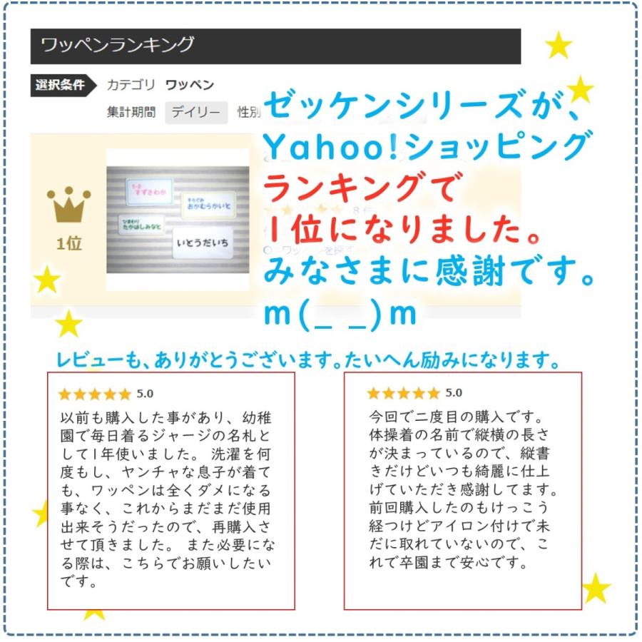 お名前ワッペン ゼッケン大 セミオーダー 縦8cm、横12cm以下 : 刺繍