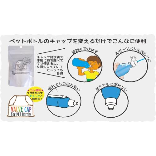 ペットボトルキャップ(郵送/宅急便)フタを外さずに飲める倒れても