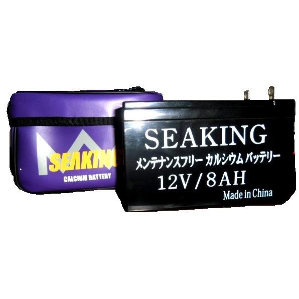 ウッドマン シーキング 電動リール用バッテリー 12V8Ah 電動リール