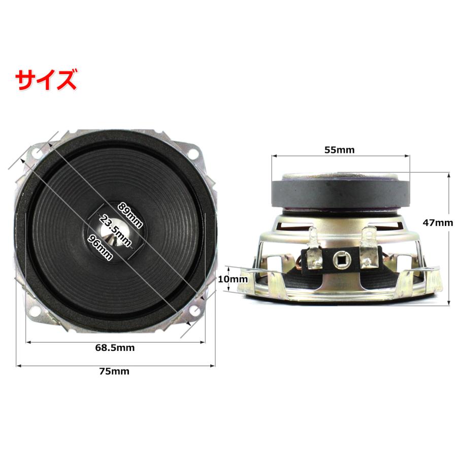 フルレンジスピーカーユニット3インチ(75mm) 3Ω/MAX60W [スピーカー