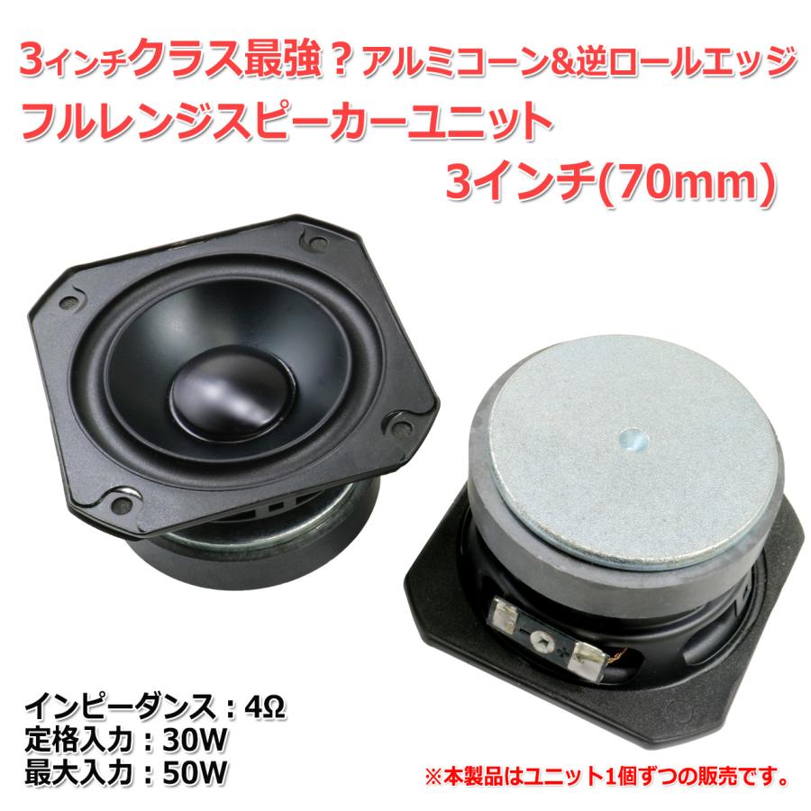 クラス最強低音]逆ロールエッジ アルミコーン フルレンジスピーカー