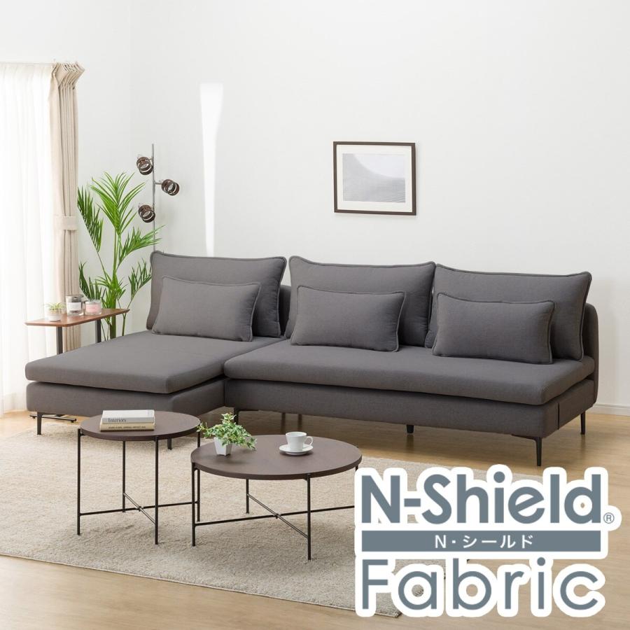 広い座面のゆったりカウチソファ(MS01 3P/シェーズロングセット肘なし