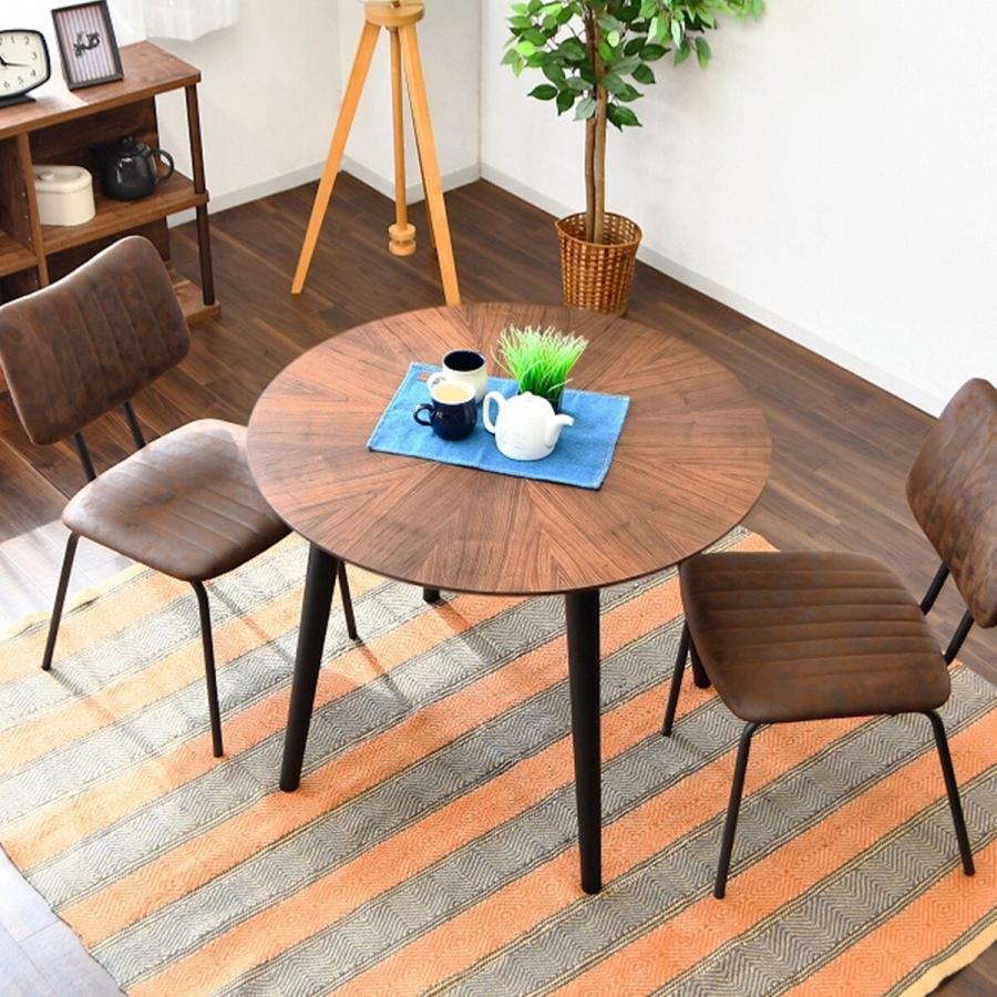 ニトリ（NITORI） 美しい木目が特徴の円形テーブル (幅90cm 木目