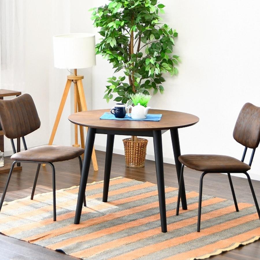 ニトリ（NITORI） 美しい木目が特徴の円形テーブル (幅90cm 木目