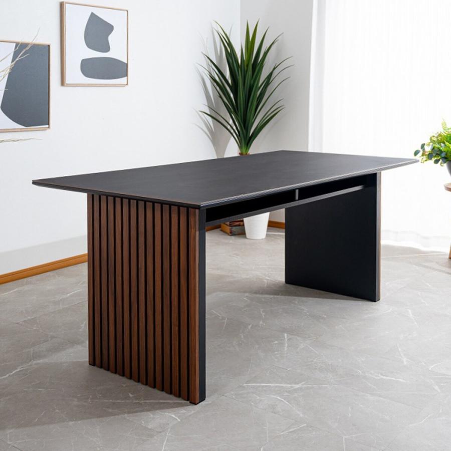 ニトリ（NITORI） 格子脚セラミックダイニング5点セット (DGY/BK