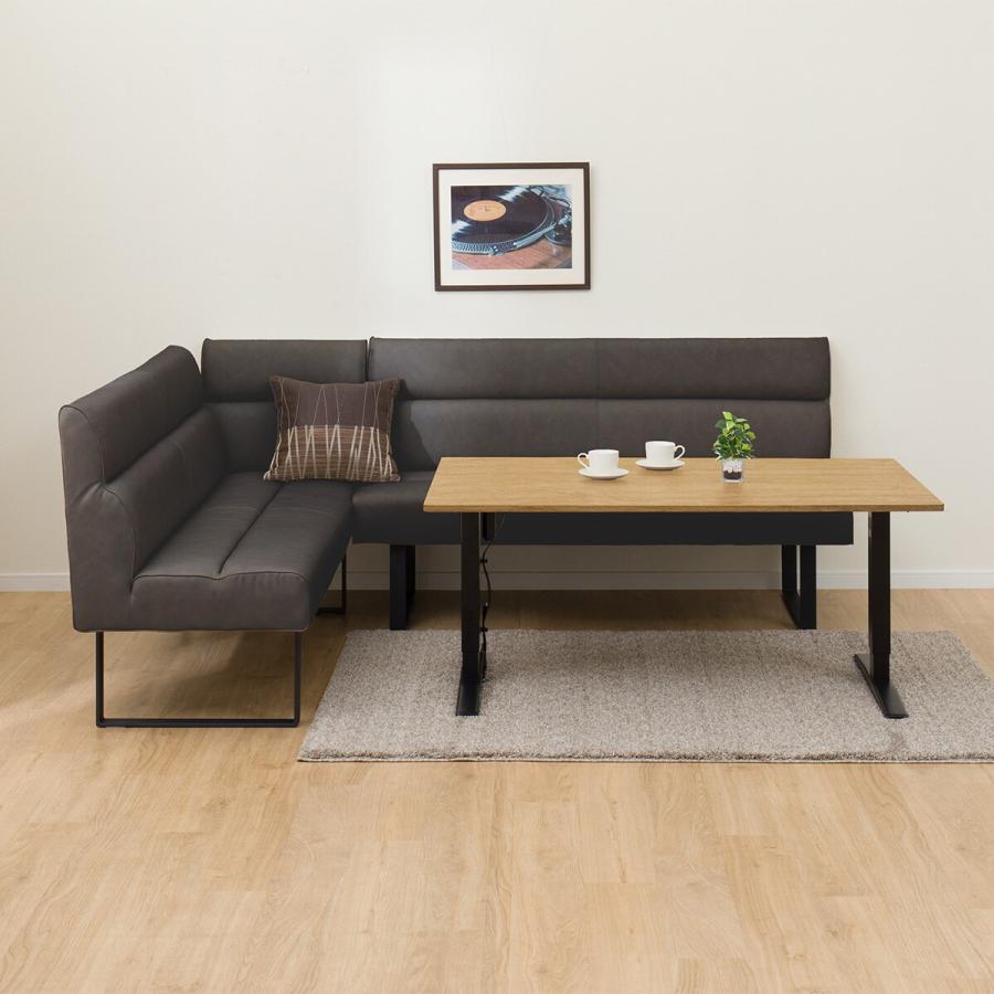 ニトリ（NITORI） 電動昇降ダイニングテーブルソファ3点セット(JT341