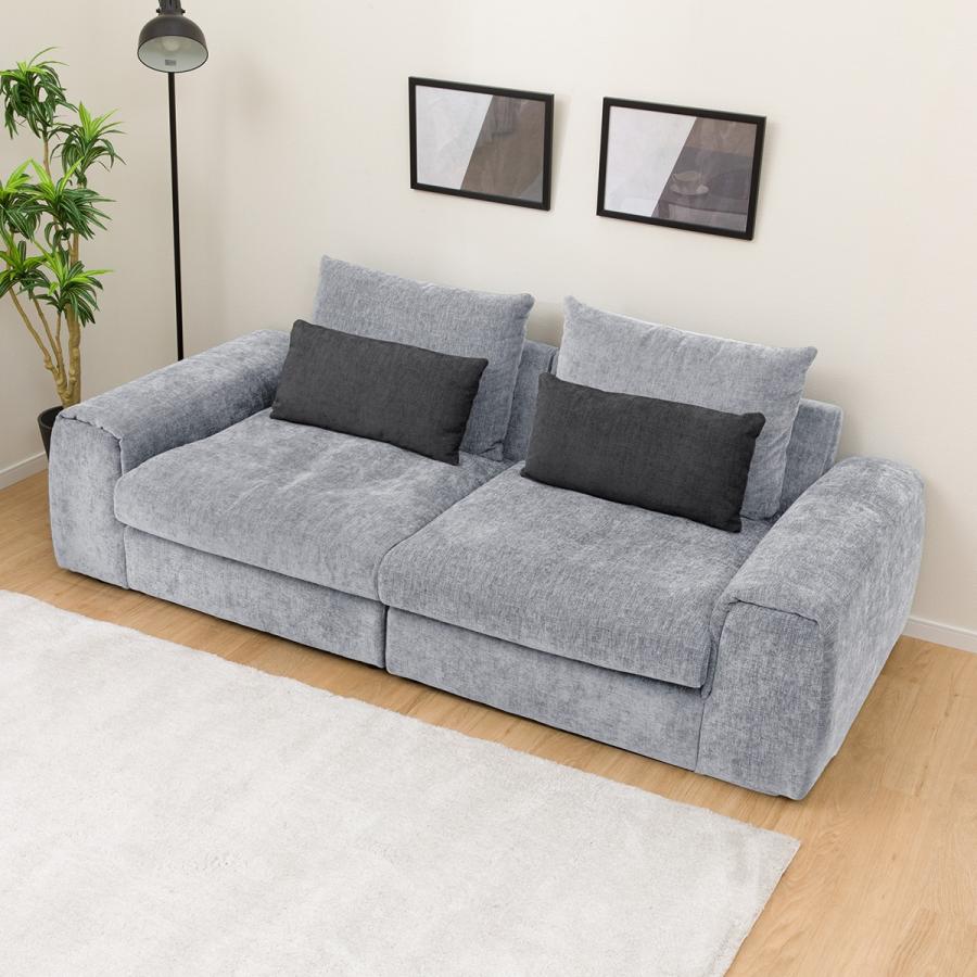 ニトリ（NITORI） 3人掛け布張りセパレートソファ(LB04 LGY) ニトリ