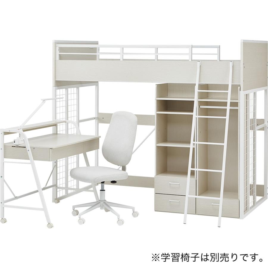 ニトリ（NITORI） システムベッドデスク(デニッシュ01 ハイタイプ WW