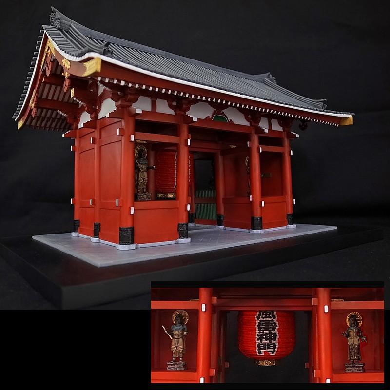 模型 プラモデル 美術建築 浅草 雷門 寒製品 1/50スケール 日本製 謙信