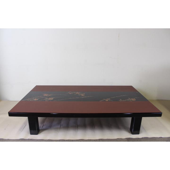 輪島塗 乾漆椿蒔絵蒔絵 座卓 (座敷机) □浜高悦郎 : 西川美術ショップ