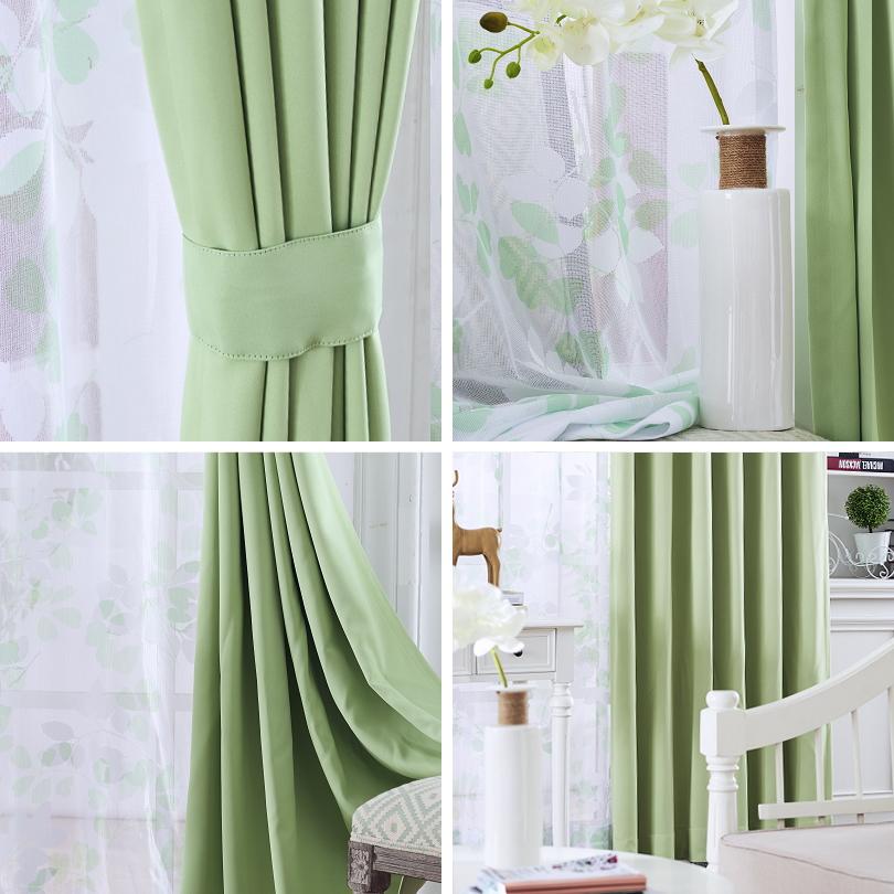 カーテン 4枚セットと2枚セット 遮光1級or遮光2級カーテン＋リーフ柄