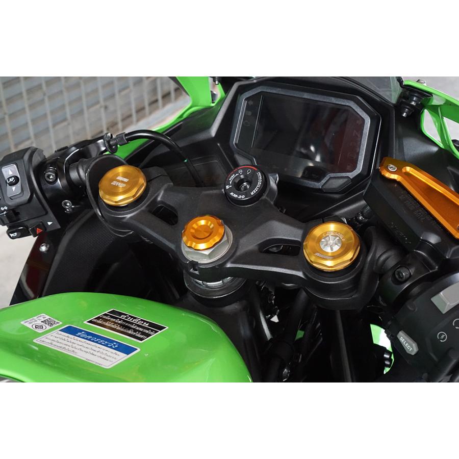 Ninja NINJA ZX-25R ZX-4R ステムナットキャップ 金 SNIPER スナイパー