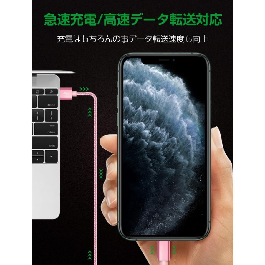 L&Lスマホサービス 2m×3本セット 充電 ケーブル iPhone 16e 14 Pro Max