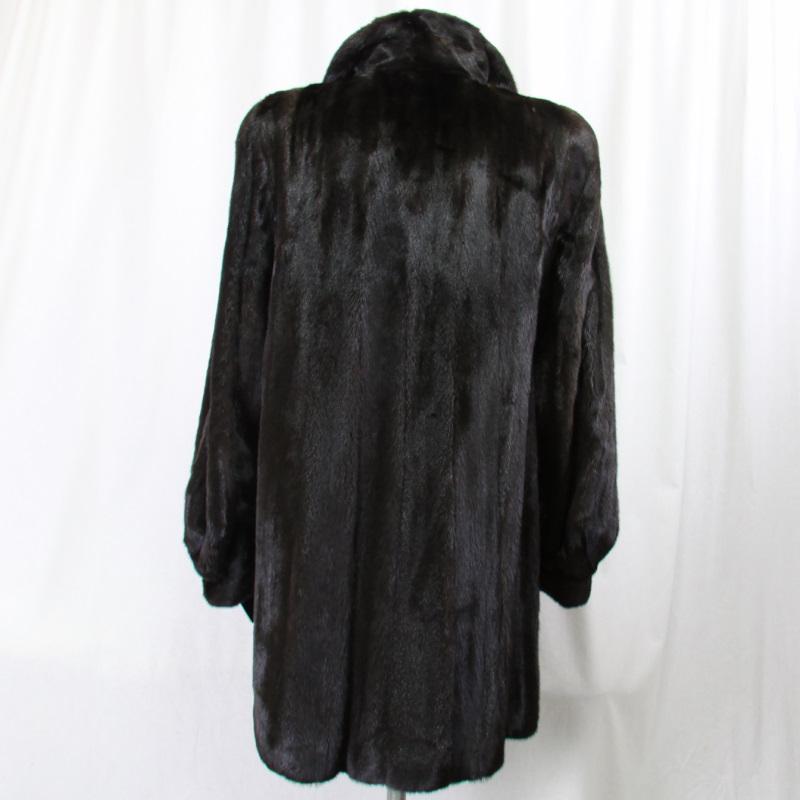 毛皮/ブラックグラマーミンク/ミンクファー/ミンクコート/リアルファー