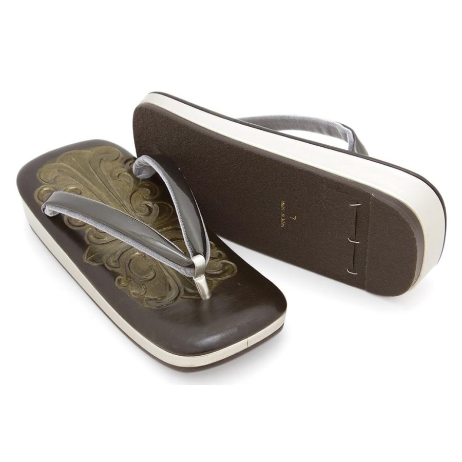 SOUBIEN（創美苑） 雪駄 メンズ ブランド 岩佐謹製 黒 ブラック 金