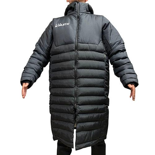 ATHLETA（アスレタ） ベンチコート ブラック ロングコート 中綿