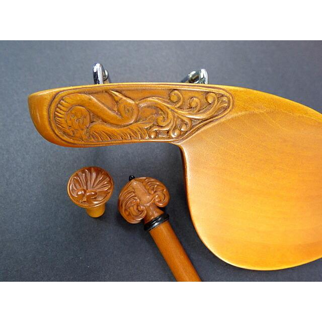 EP無し 彫刻入り #4 ボックスウッド バイオリン フィッティング セット