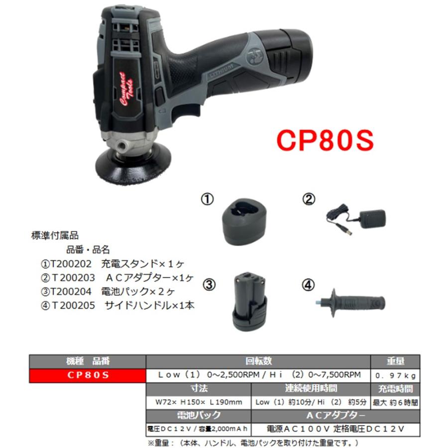 コンパクトツール 充電式 コードレスミニポリッシャー シングル