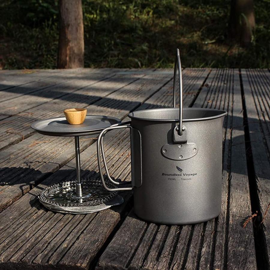 Boundless Voyage】チタン マグカップ 750ml【直火可】錆びない