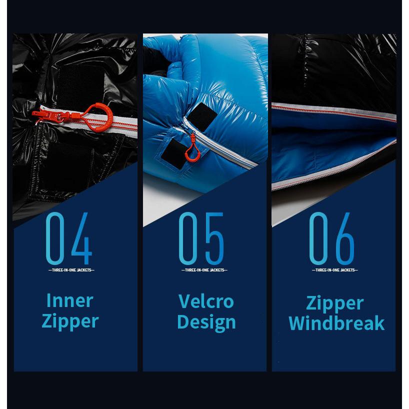 AEGISMAX】800FP (G3)ホワイトグースダウン寝袋 (2色／Mサイズ) 耐寒