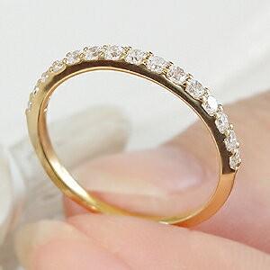 K18YG イエローゴールド ダイヤモンド エタニティ リング ダイヤ 指輪