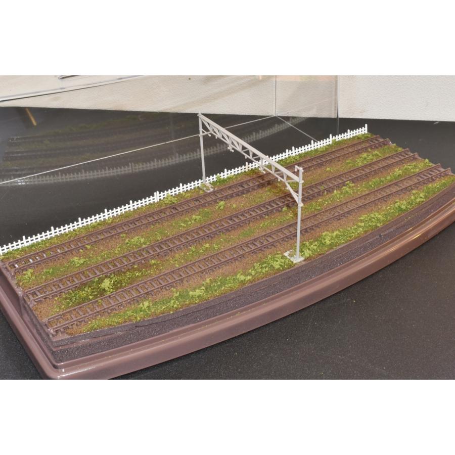 12月限定大特価】鉄道模型 ジオラマ展示台 Nゲージ用 ケース付 3線路+