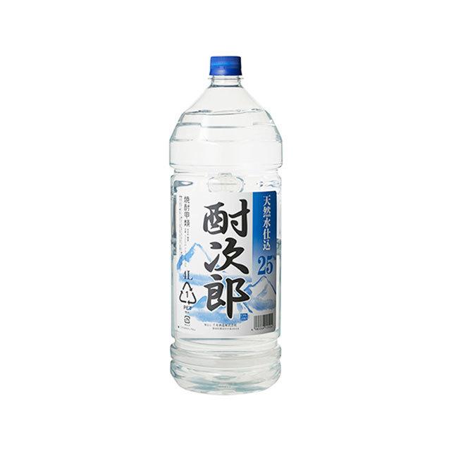 送料無料 酎次郎 甲類焼酎 25度 4000ml(4L)ペット 1ケース(4本)（東北