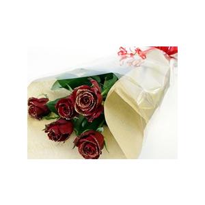 赤バラ ラメ付き赤系バラ1本 生花 大輪品種 バラ 1本 価格 花束 販売