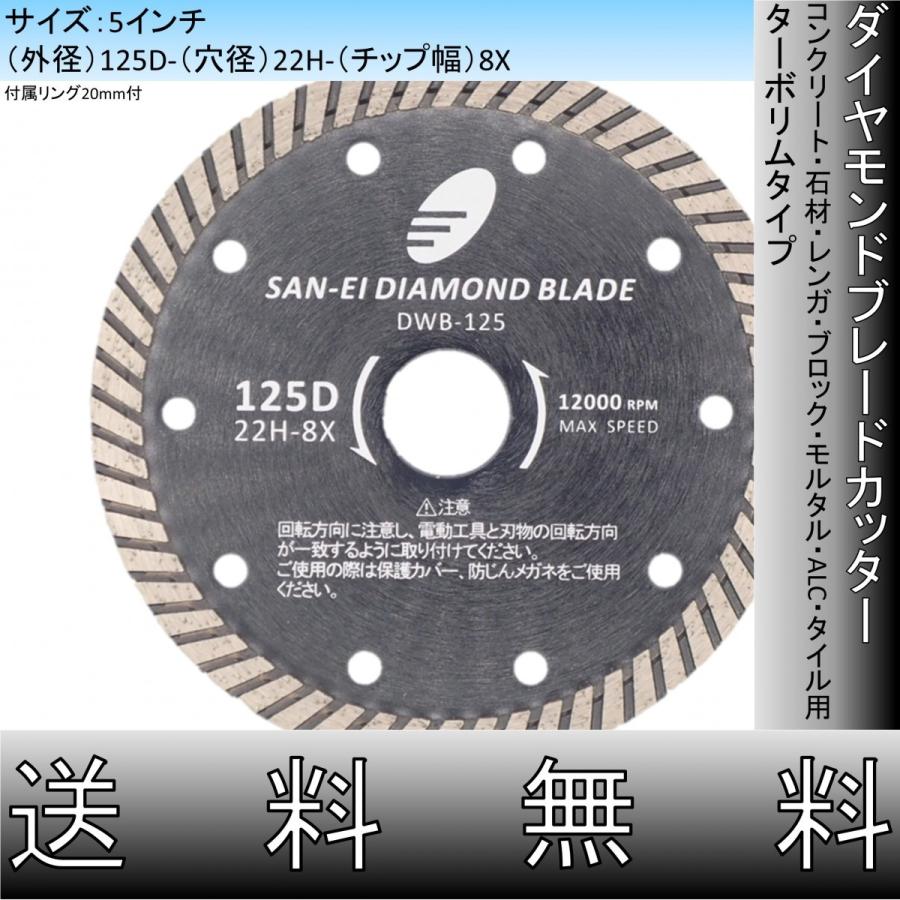 ダイヤモンドカッター 5インチ 125mm コンクリート 石材 レンガ