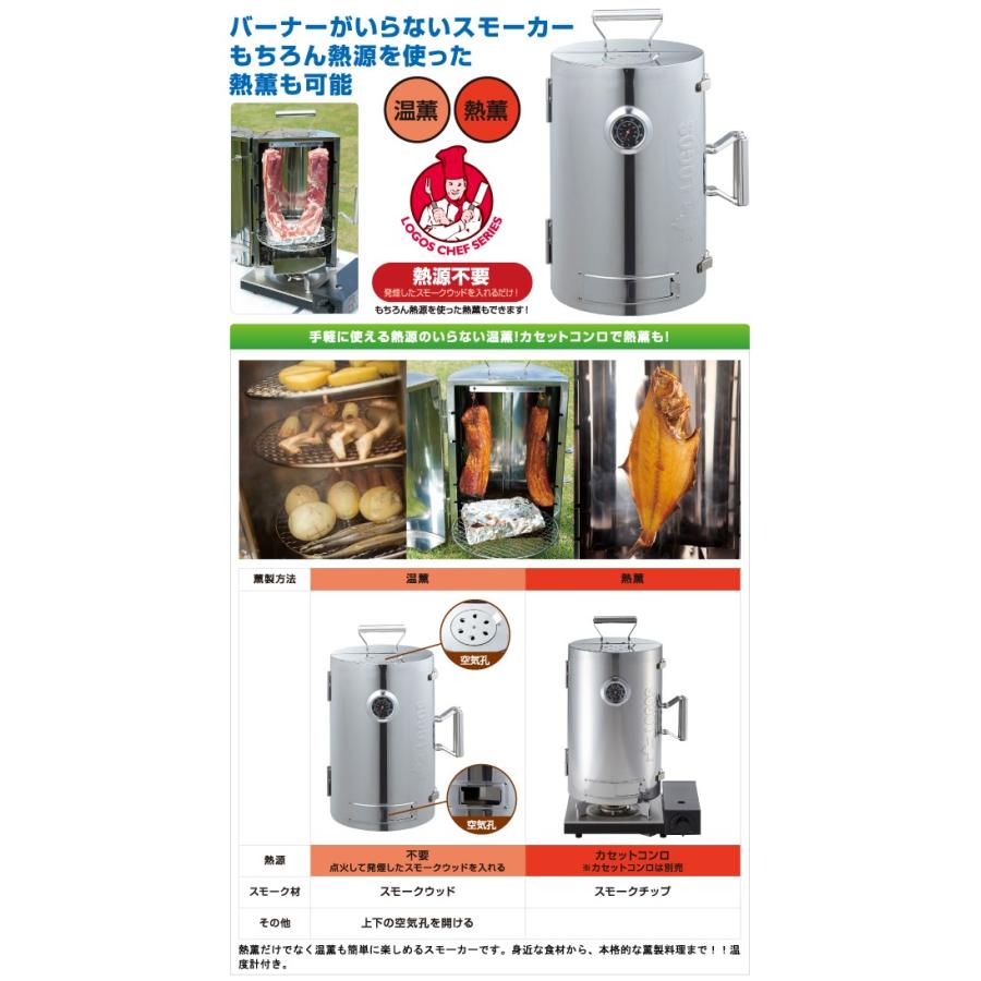 LOGOS（ロゴス） 燻製器 スモーカー LOGOSの森林 スモークタワー