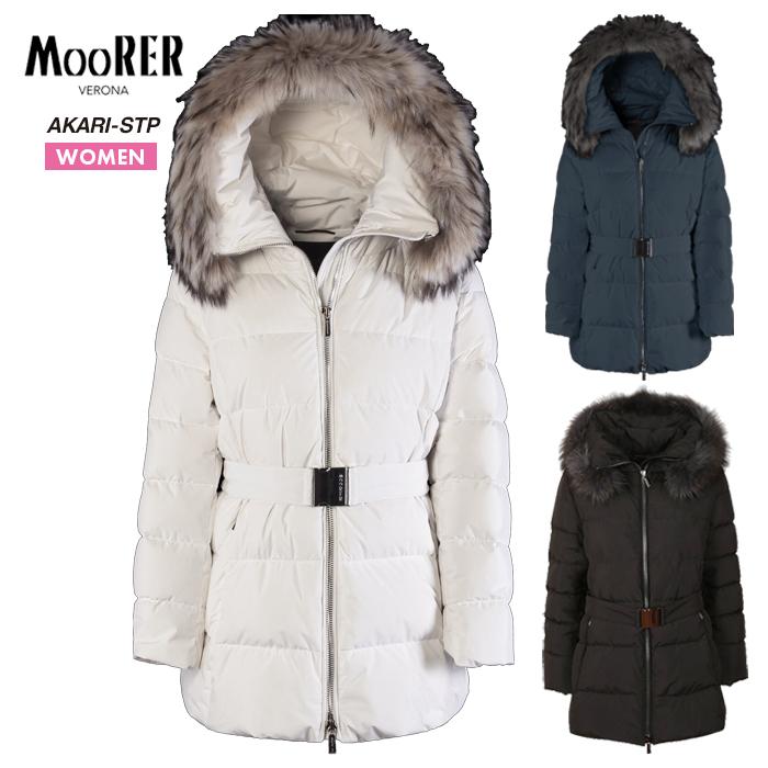 MOORER（ムーレー） 爆買 ダウンコート レディース ファーフード付き