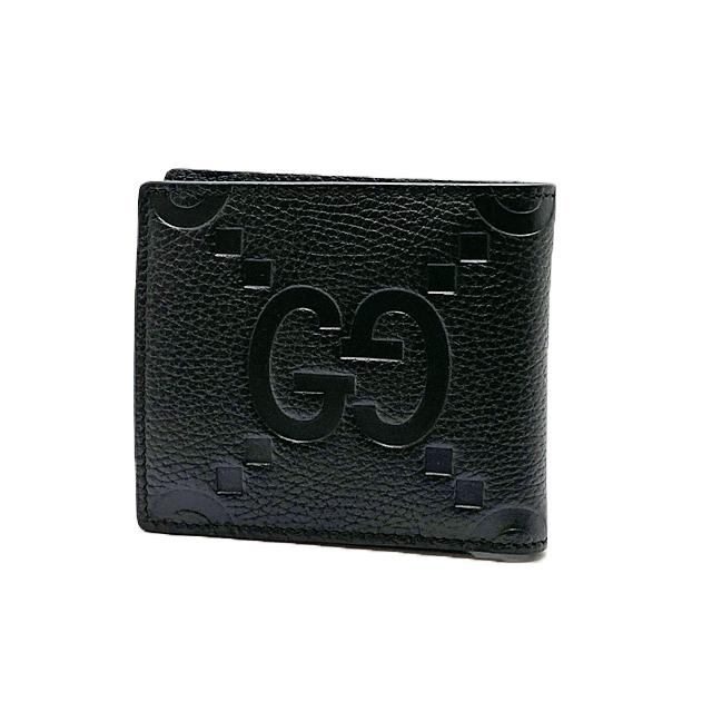 GUCCI（グッチ） 二つ折り財布 メンズ PIUMA CALF GG JUMBO LEATH