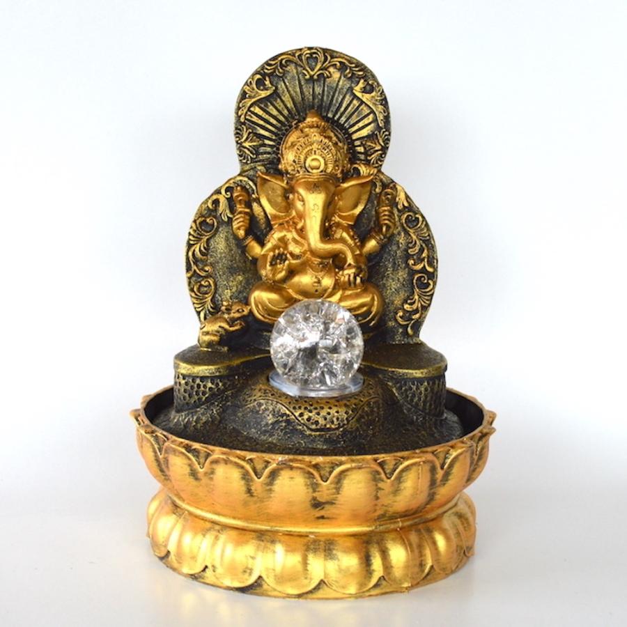 流水のオブジェ 縁起物 ガネーシャ aq21051 象 ヒンドゥー教 置物 神仏