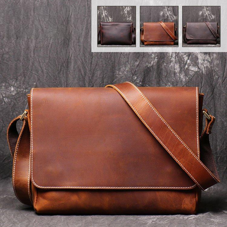 本革 メッセンジャーバッグ ショルダーバッグメンズ 斜めがけ 2way