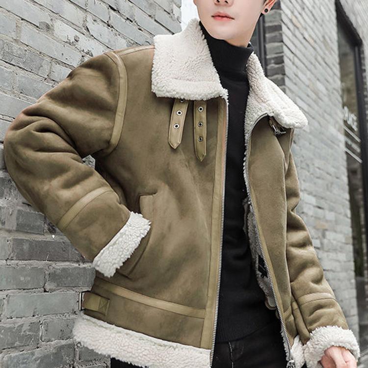 メンズ革ジャン ムートンコート レザージャケット 裏起毛 ムートン