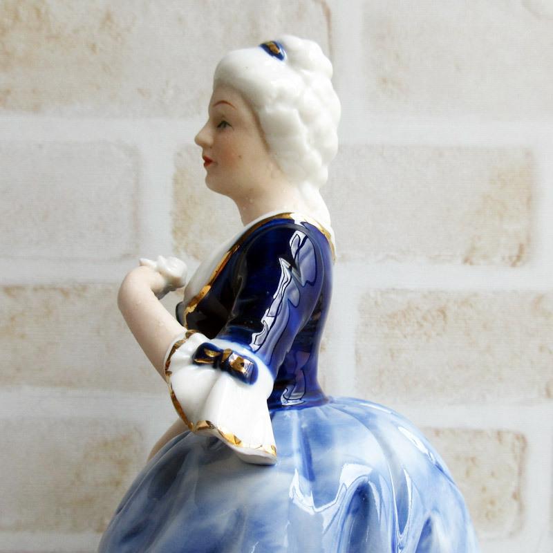 瀬戸ノベルティ 陶器のオブジェ 貴婦人 / セト・ノベルティ 西洋陶器