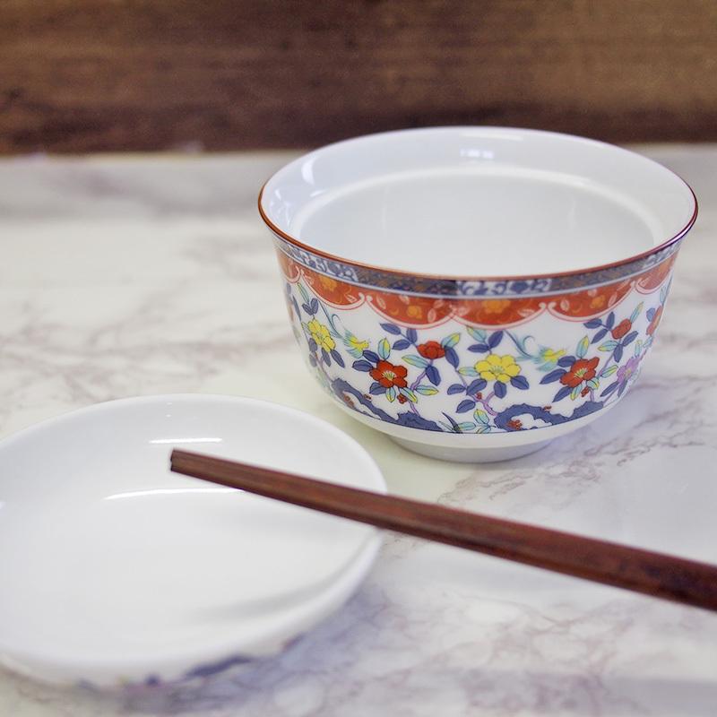 蓋付き煮物碗 和食器 蓋向 天王窯 翔優作 オリエンタル 花柄 花鳥柄