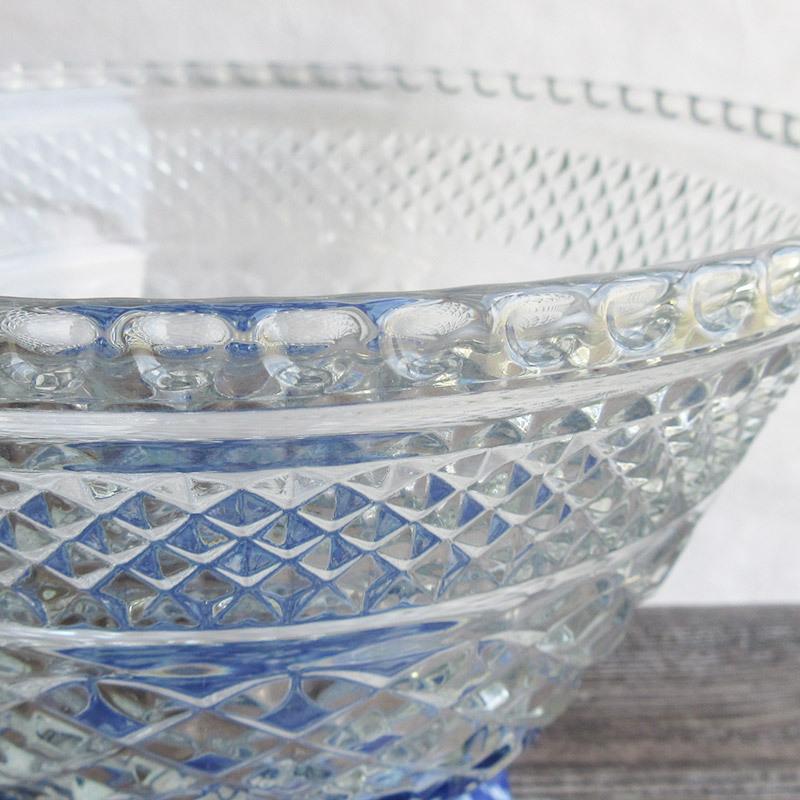 龍峰窯 ガラス コンポート 大 / ガラス鉢 デザート鉢 大鉢 フルーツ