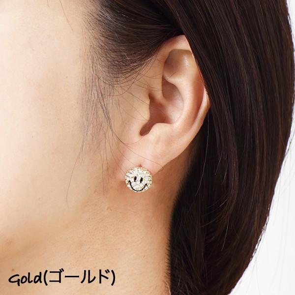 スマイル ピアス スマイルマーク smile ニコちゃん ラインストーン