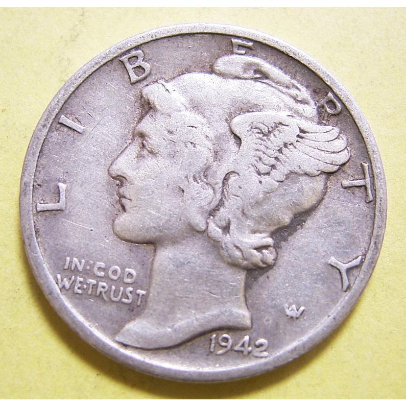 アメリカ、マーキュリー1ダイム銀貨 : 世田谷スタンプ・コイン - 通販